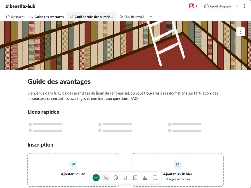 Le lieu unique où les collaborateurs peuvent trouver des informations sur les avantages sociaux de votre entreprise et obtenir des réponses à leurs questions.